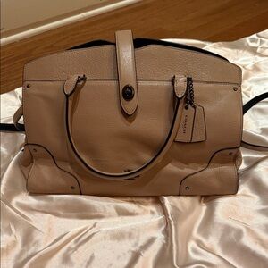 Coach Beige Leather Satchel